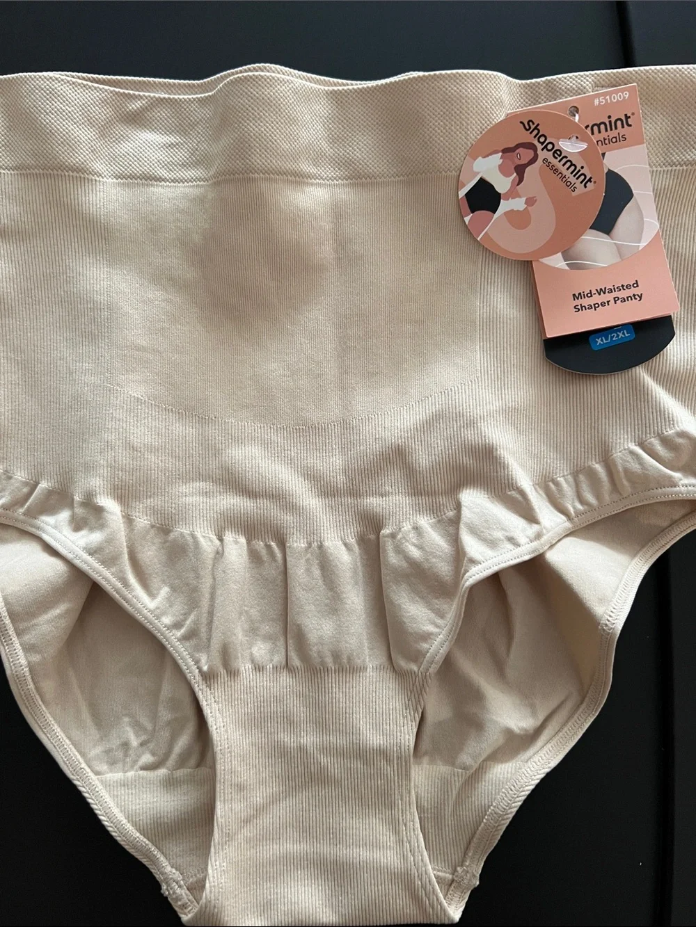 Shapermint Mid-Waisted Shaper Panty, Chai, Size: XL/2XL